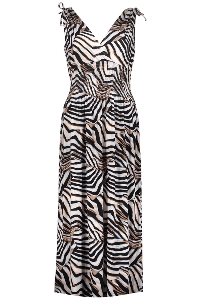 MILA JURK MET OVERSLAG EN PRINT 57367 60 000010 OFF-WHITE/BLACK